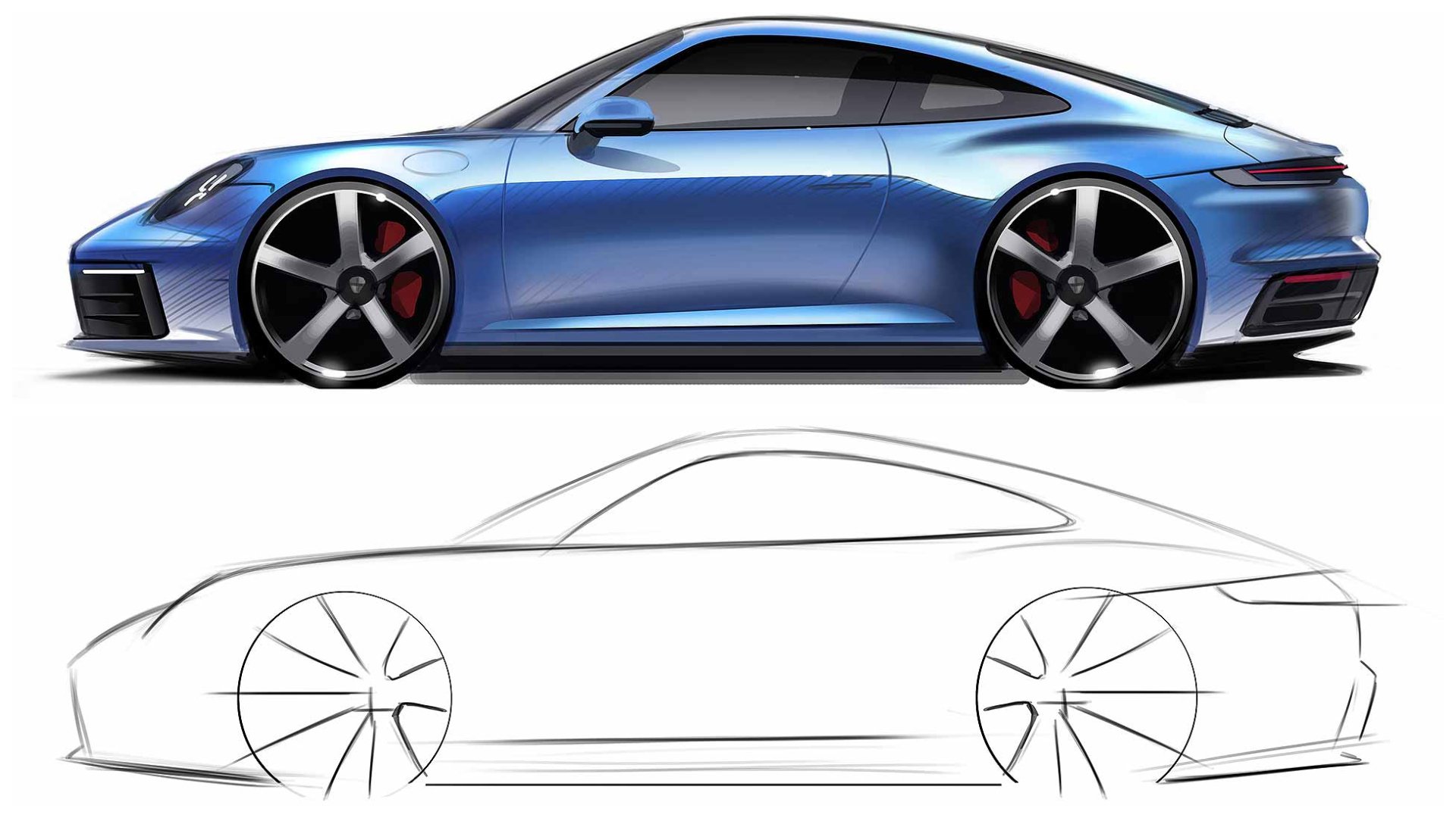 How to draw a sports car