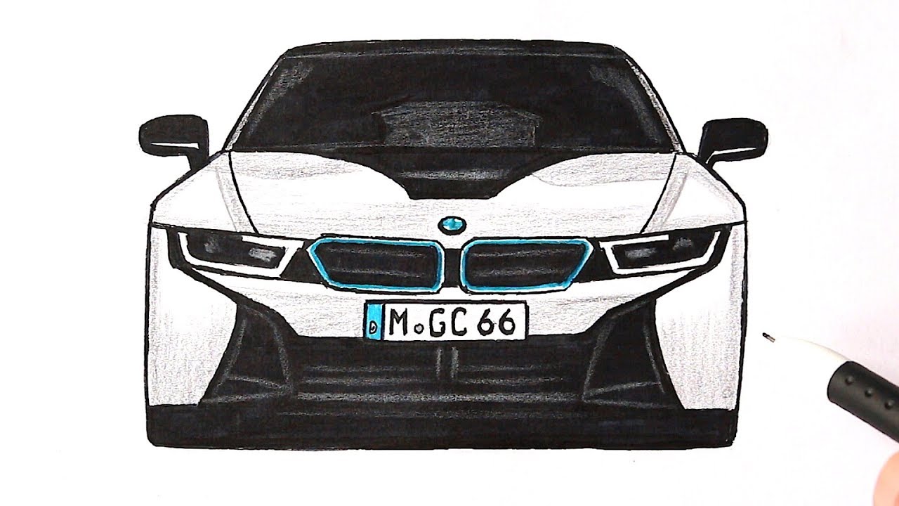 Как нарисовать бмв i8 #авто #рисунок #бмв #i8 #bmw #auto